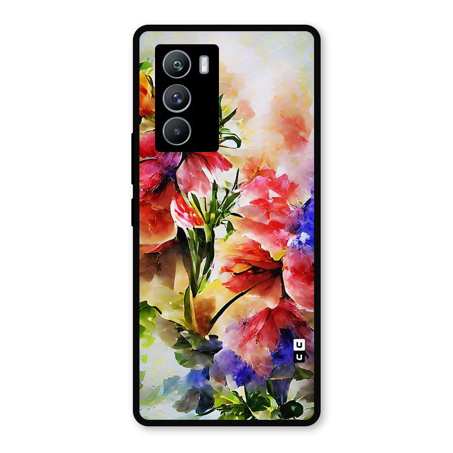 Colorful Flowers Fine Art Metal Back Case for iQOO 9 SE
