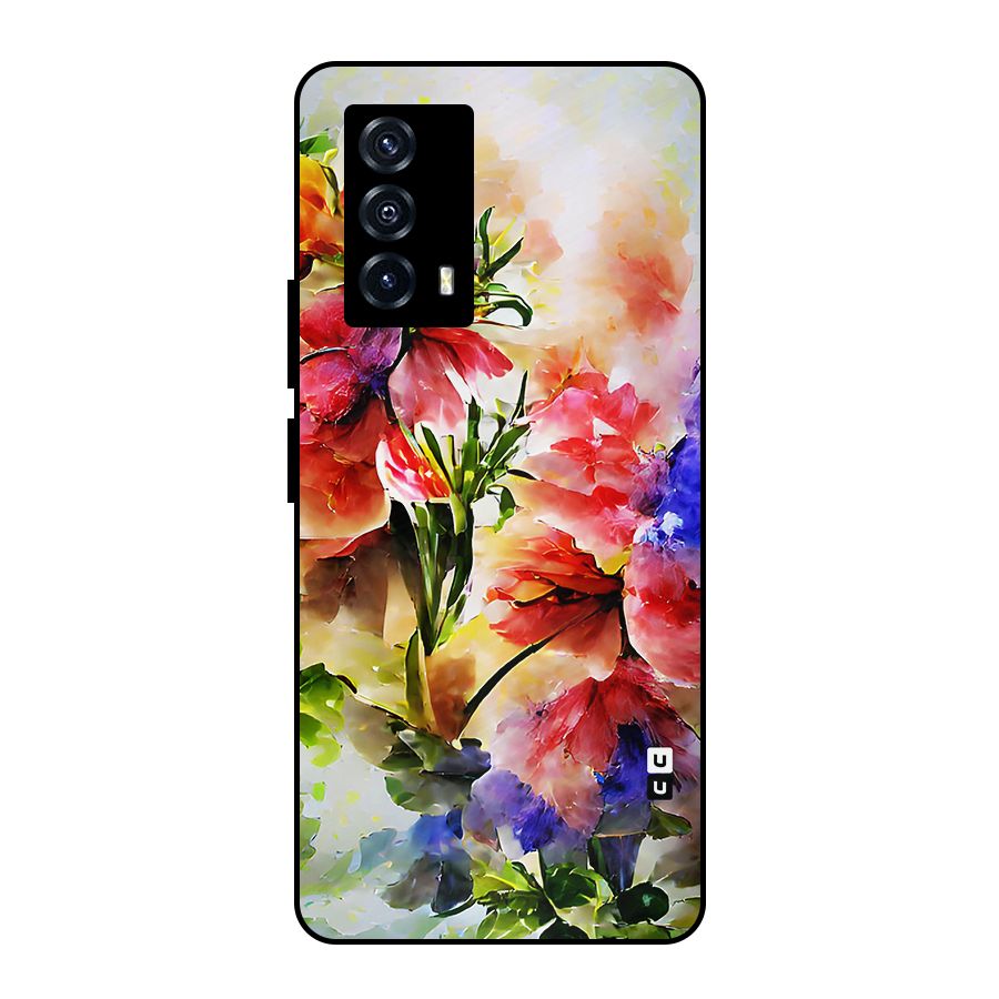 Colorful Flowers Fine Art Metal Back Case for iQOO Z5