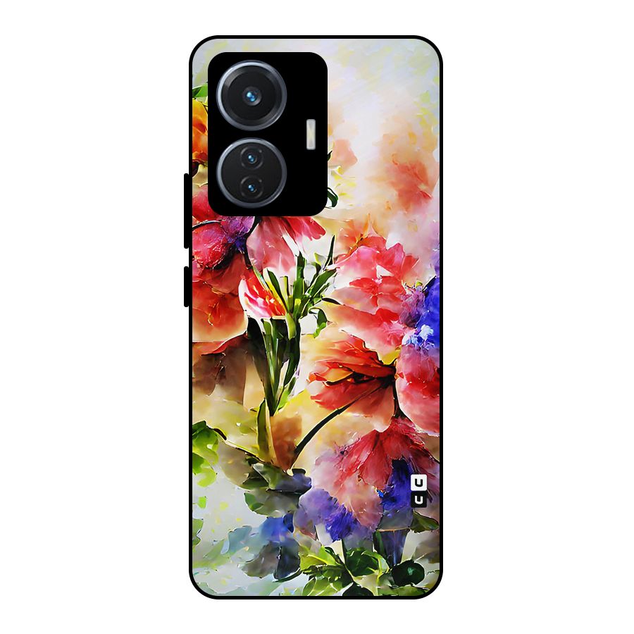 Colorful Flowers Fine Art Metal Back Case for iQOO Z6 44W