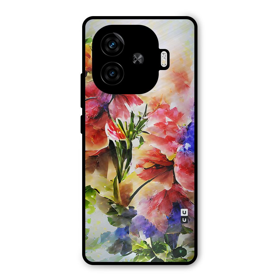 Colorful Flowers Fine Art Metal Back Case for iQOO Z9 Turbo