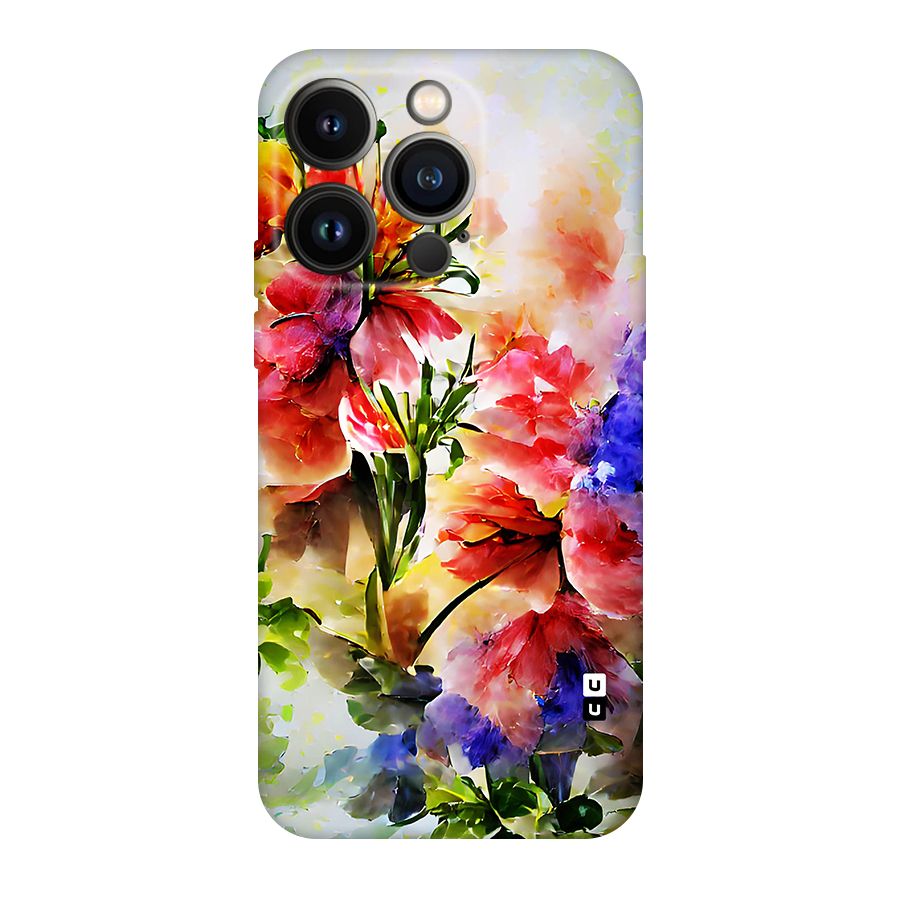 Colorful Flowers Fine Art Original Polycarbonate Back Case for iPhone 14 Pro