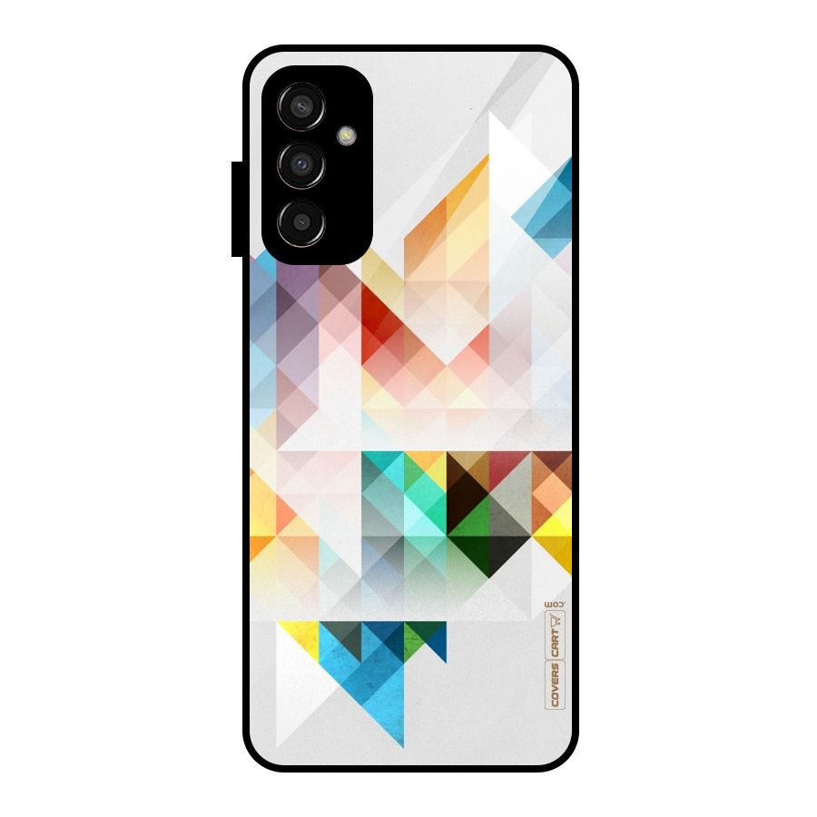 Colorful Geometric Art Glass Back Case for Galaxy F13