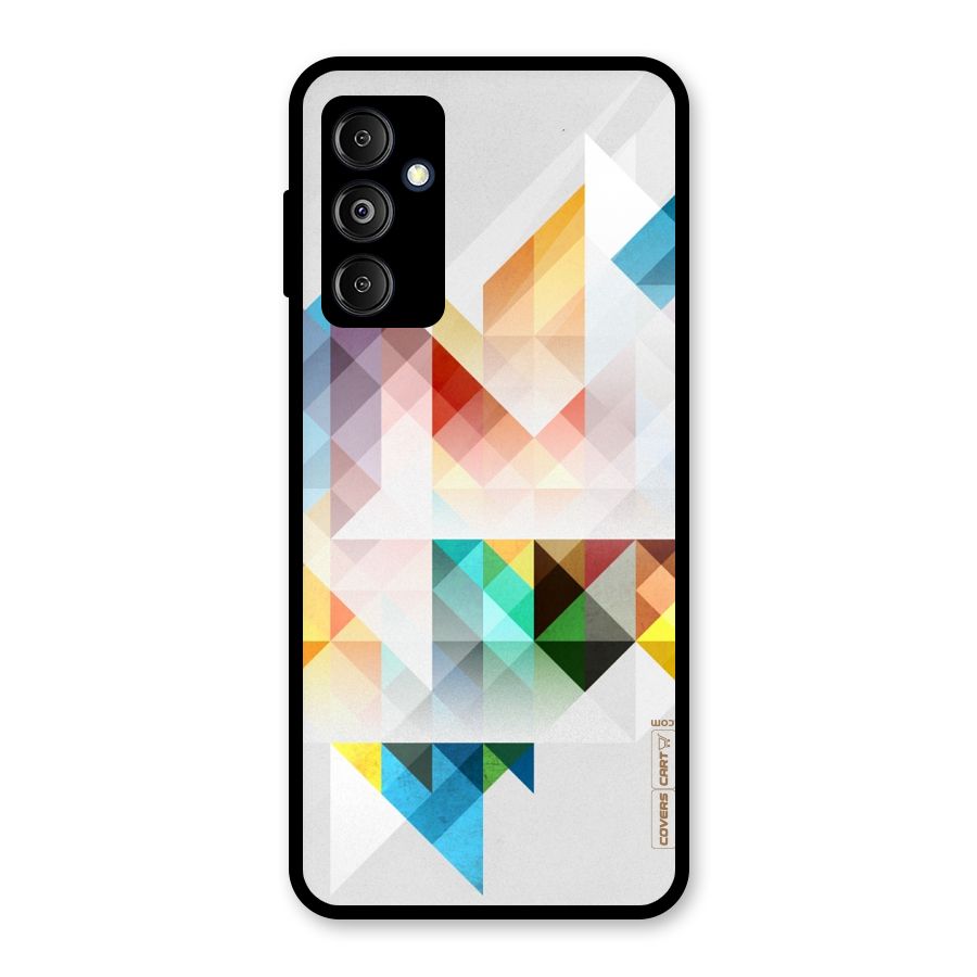 Colorful Geometric Art Glass Back Case for Galaxy M14 5G