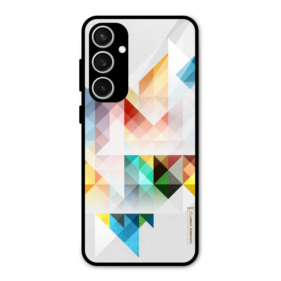 Colorful Geometric Art Glass Back Case for Galaxy S23 FE