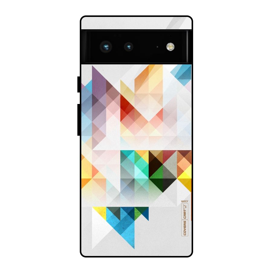 Colorful Geometric Art Glass Back Case for Google Pixel 6