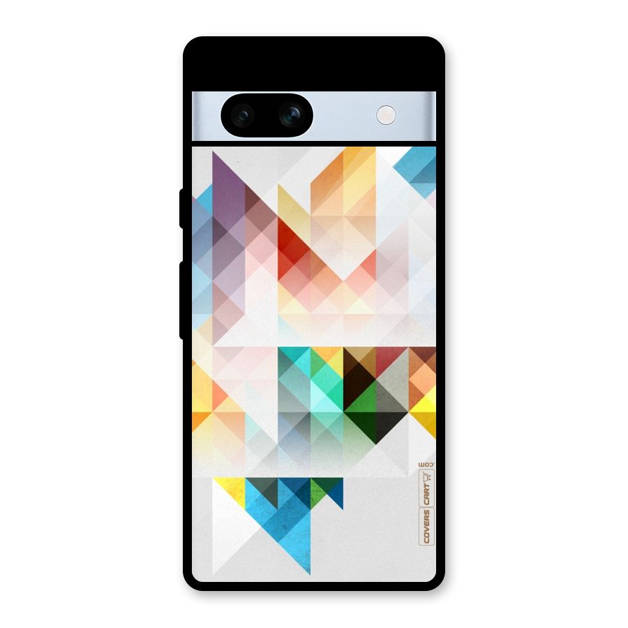 Colorful Geometric Art Glass Back Case for Google Pixel 7a