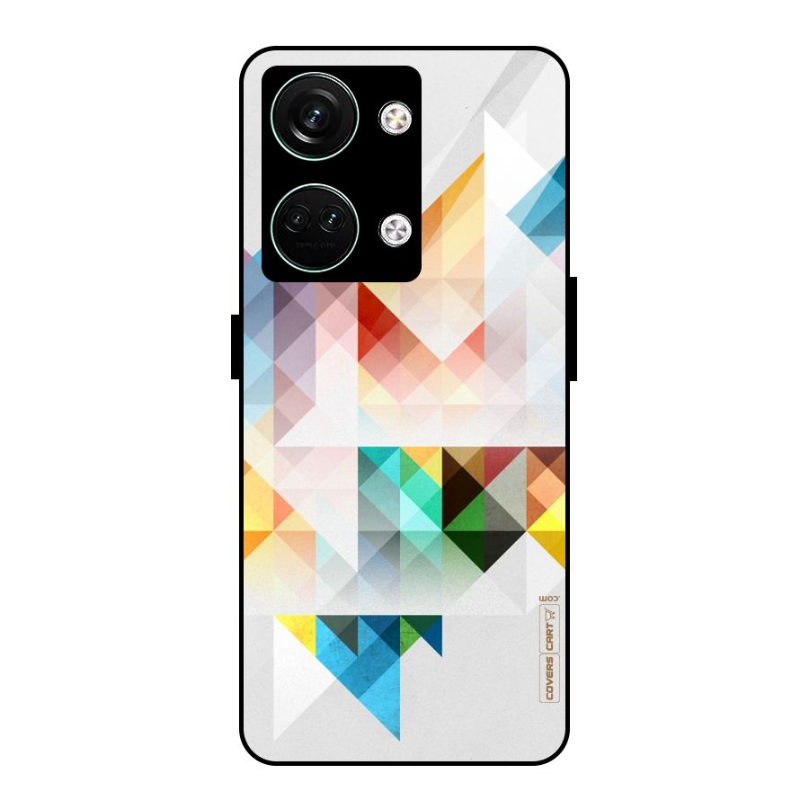 Colorful Geometric Art Glass Back Case for Oneplus Nord 3
