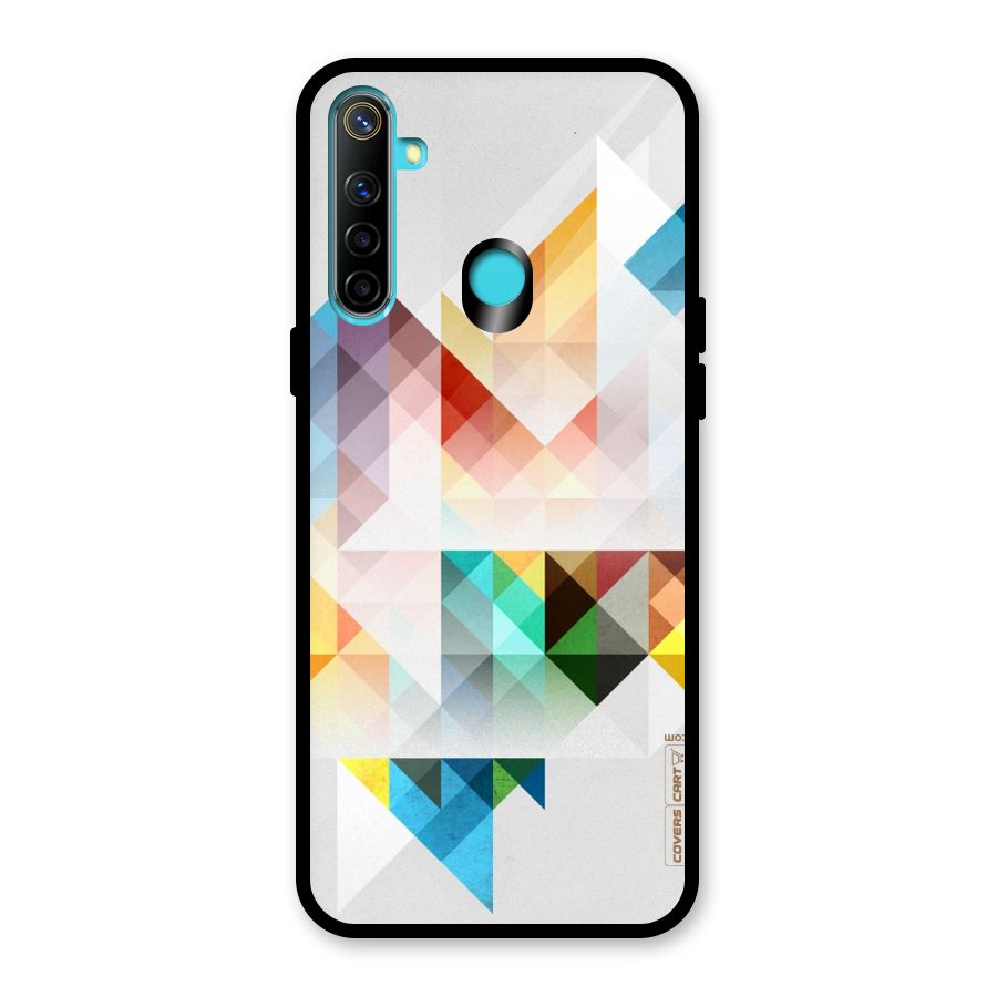 Colorful Geometric Art Glass Back Case for Realme 5