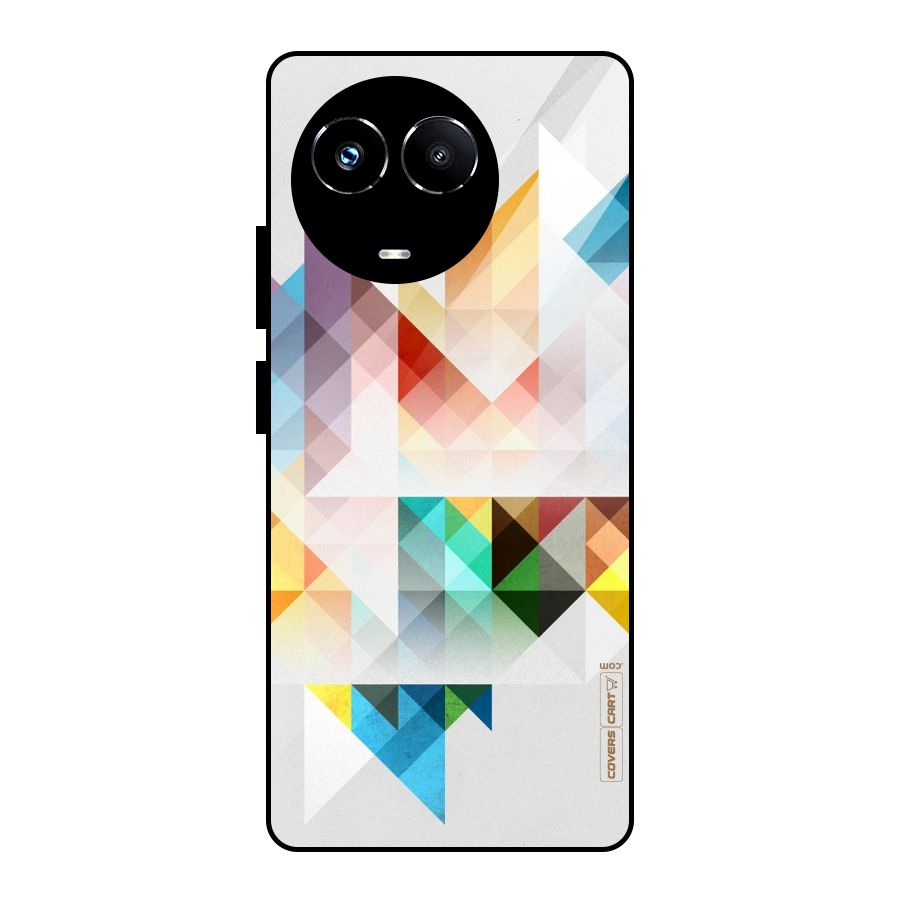 Colorful Geometric Art Glass Back Case for Realme Narzo 60X