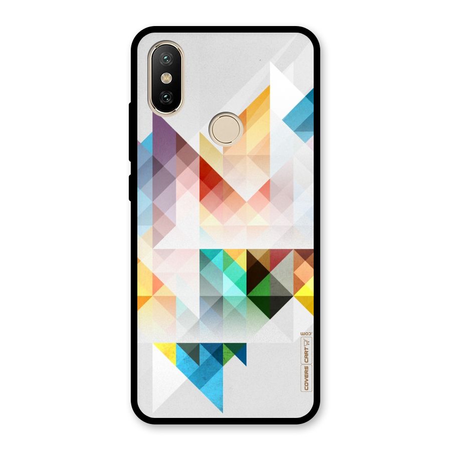 Colorful Geometric Art Glass Back Case for Redmi A2