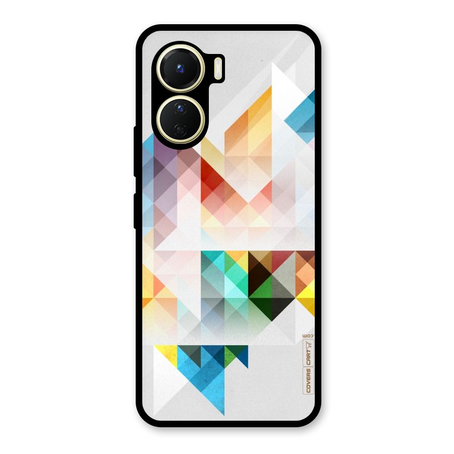 Colorful Geometric Art Glass Back Case for Vivo Y16
