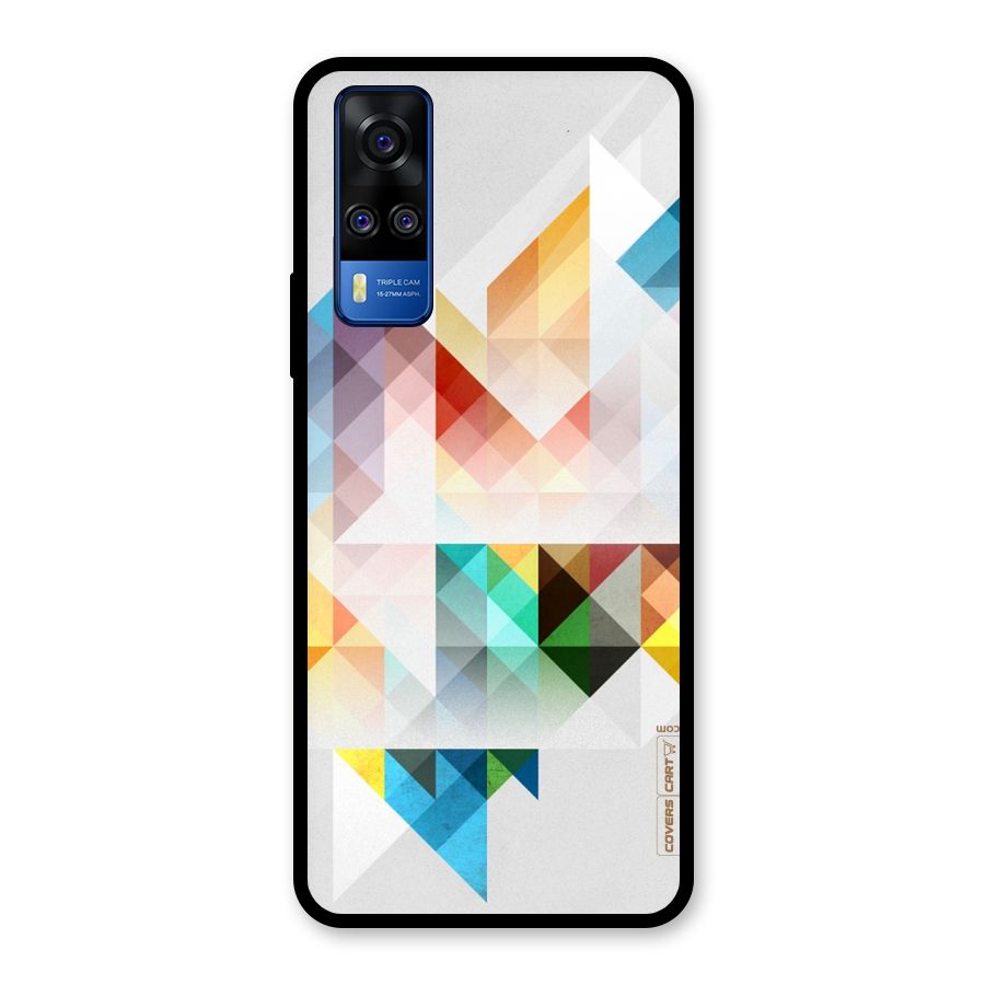 Colorful Geometric Art Glass Back Case for Vivo Y31