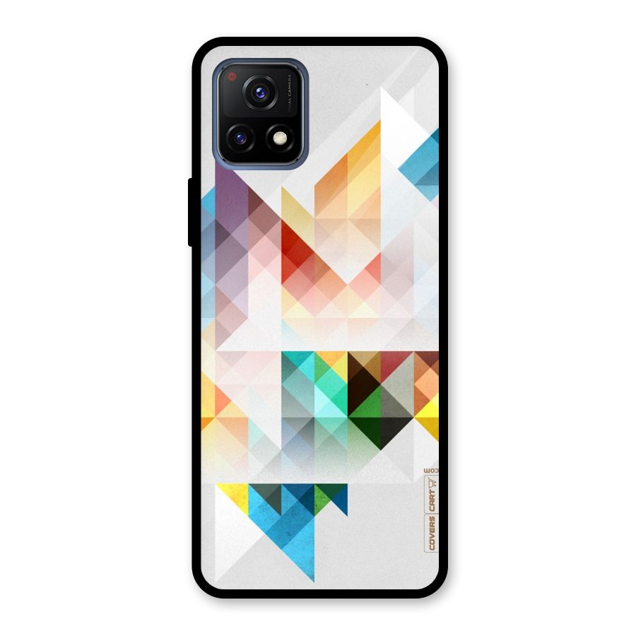 Colorful Geometric Art Glass Back Case for Vivo Y72 5G