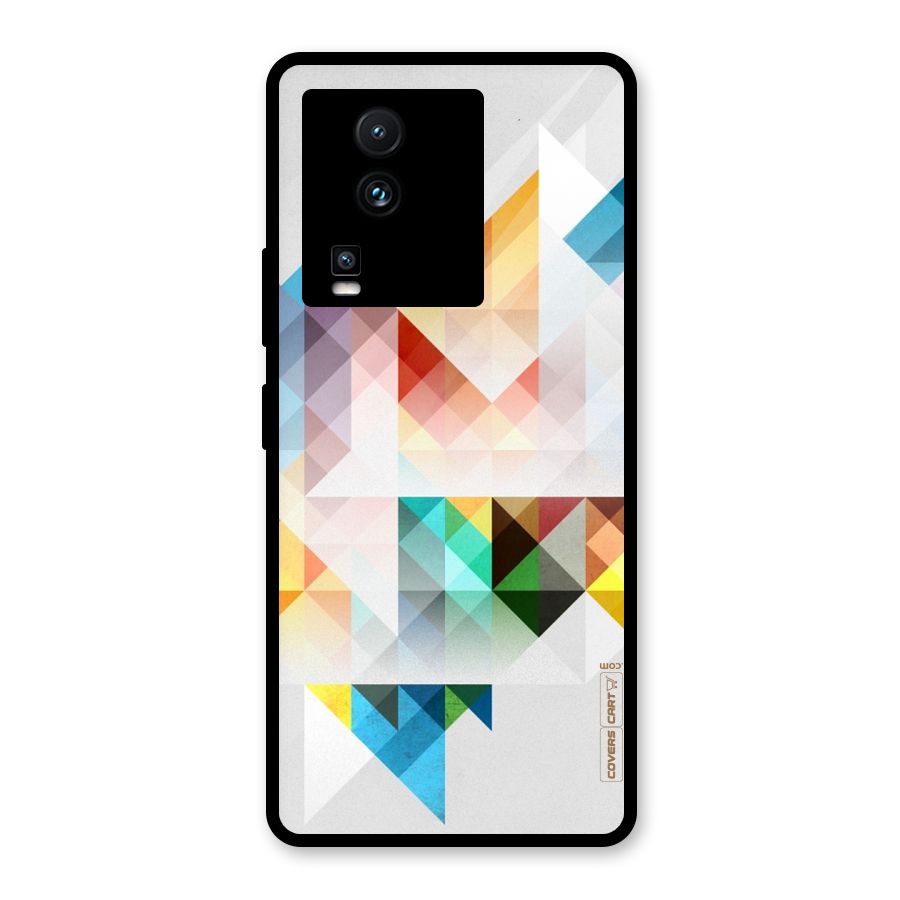 Colorful Geometric Art Glass Back Case for Vivo iQOO Neo 7