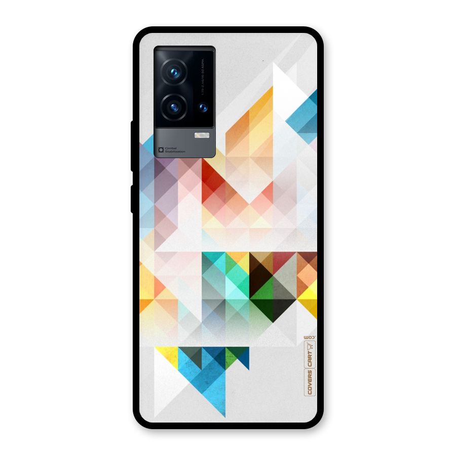 Colorful Geometric Art Glass Back Case for iQOO 9 5G