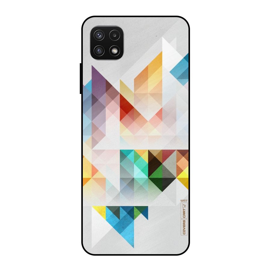 Colorful Geometric Art Metal Back Case for Galaxy A22 5G