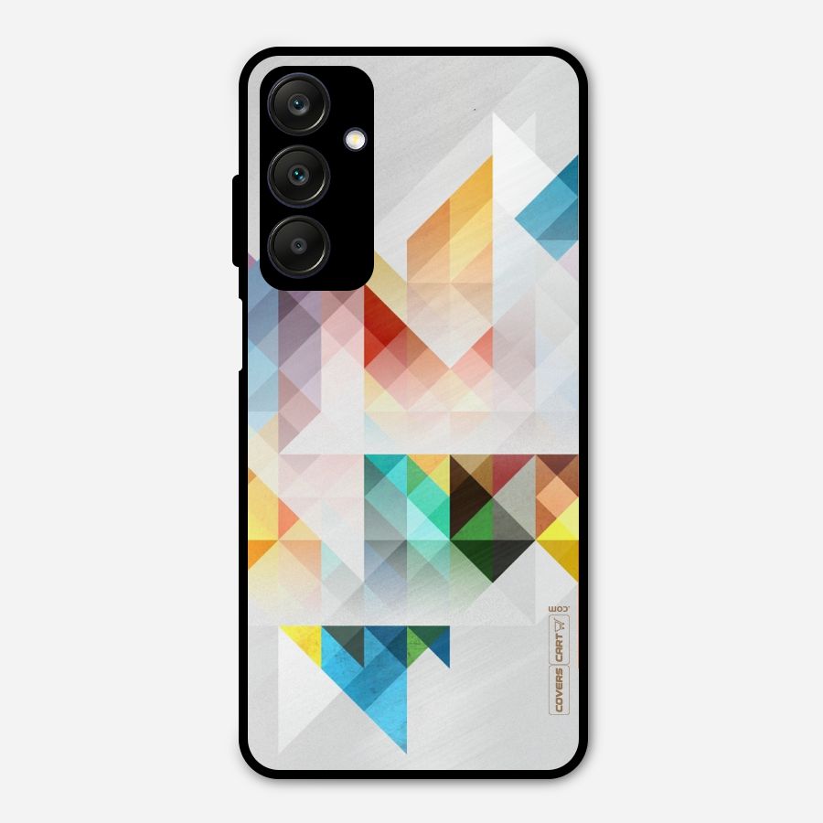 Colorful Geometric Art Metal Back Case for Galaxy A25 5G