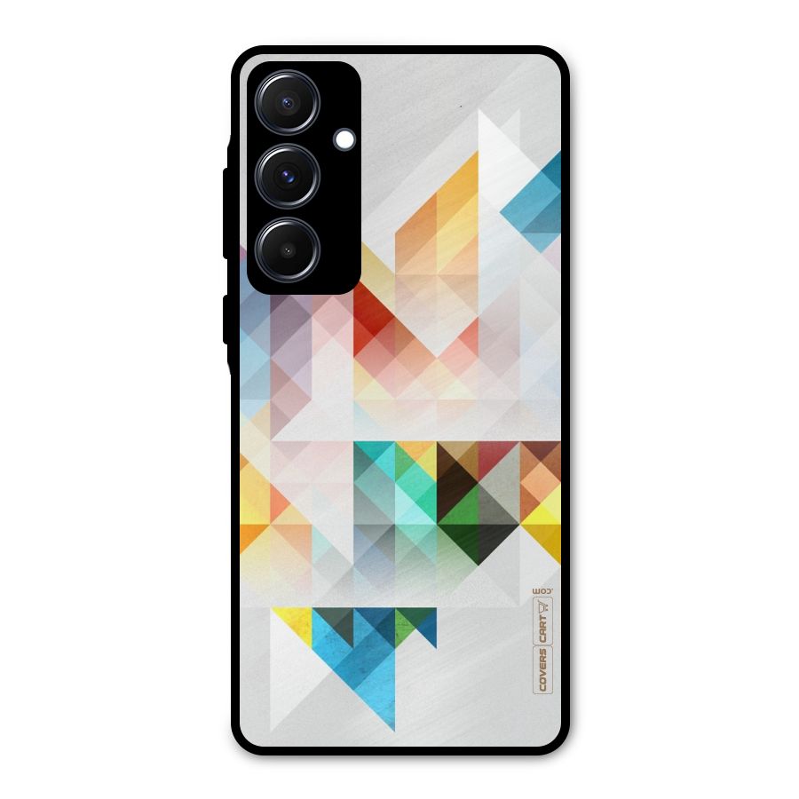 Colorful Geometric Art Metal Back Case for Galaxy A55