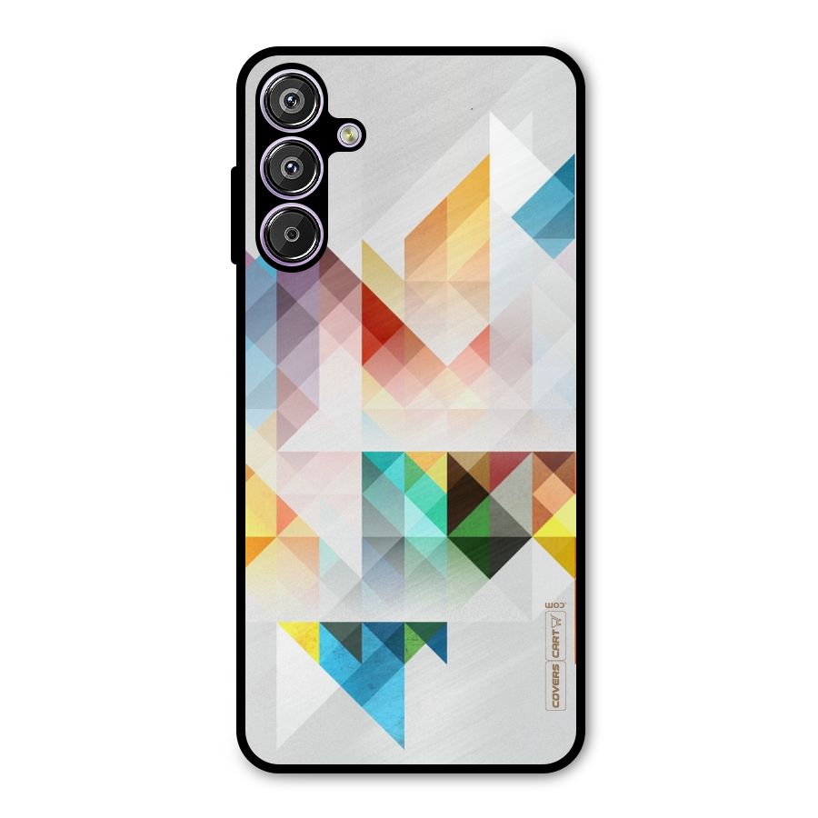 Colorful Geometric Art Metal Back Case for Galaxy M15