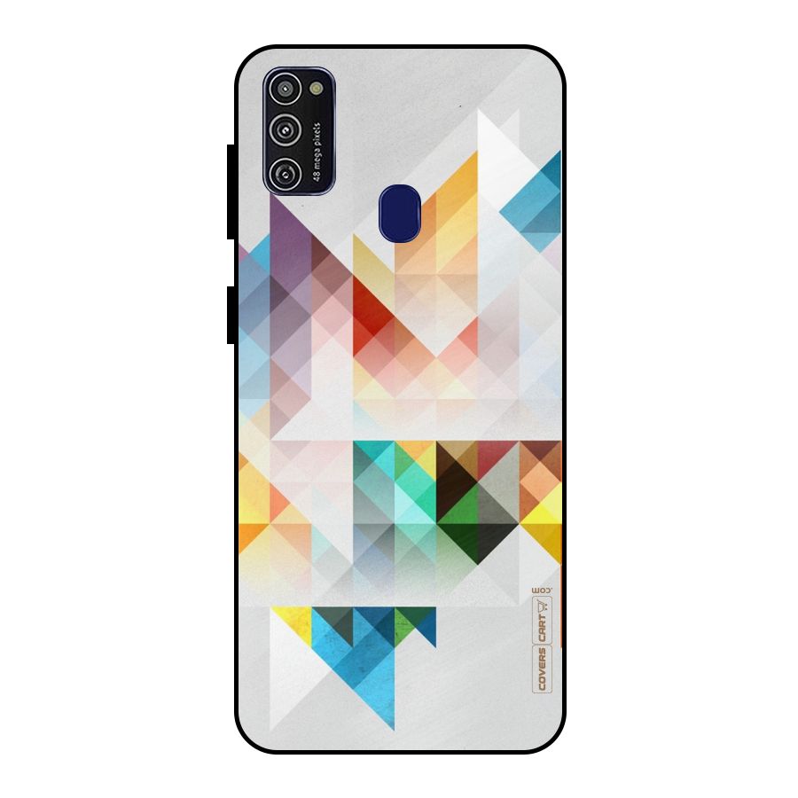 Colorful Geometric Art Metal Back Case for Galaxy M30s