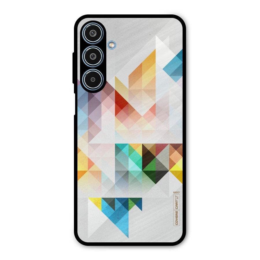 Colorful Geometric Art Metal Back Case for Galaxy M35