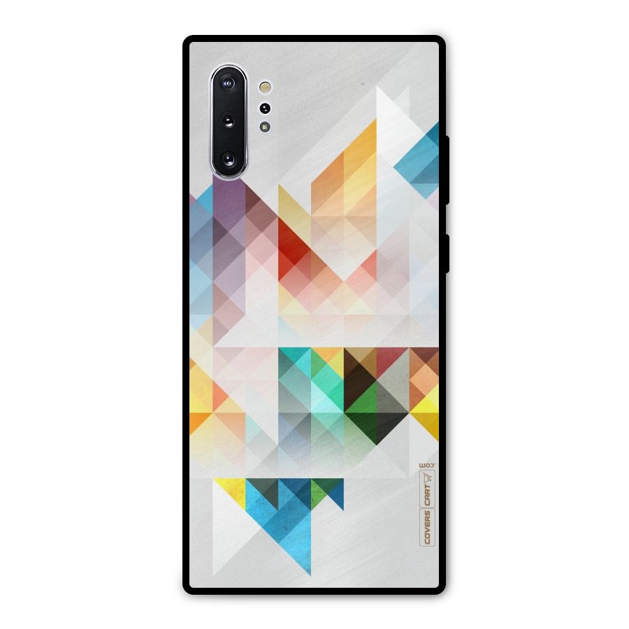 Colorful Geometric Art Metal Back Case for Galaxy Note 10 Plus