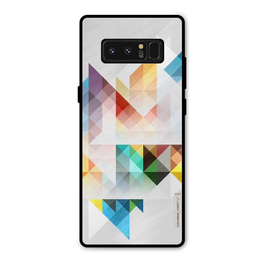 Colorful Geometric Art Metal Back Case for Galaxy Note 8