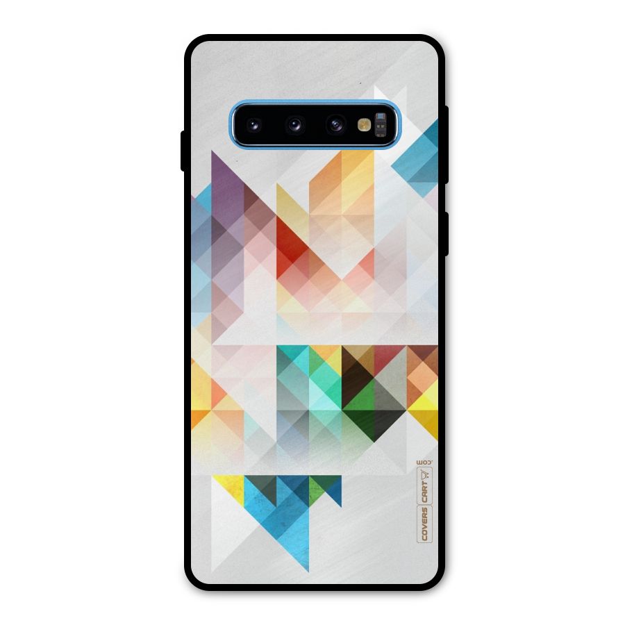 Colorful Geometric Art Metal Back Case for Galaxy S10