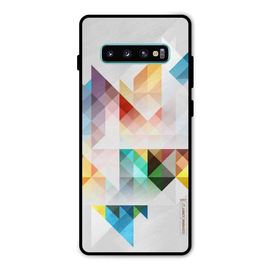 Colorful Geometric Art Metal Back Case for Galaxy S10 Plus