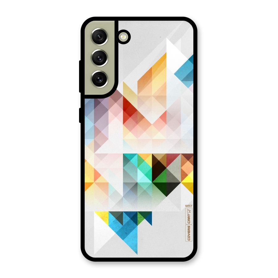 Colorful Geometric Art Metal Back Case for Galaxy S21 FE 5G (2023)