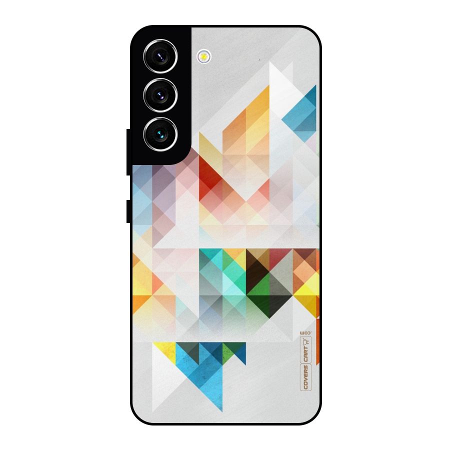 Colorful Geometric Art Metal Back Case for Galaxy S22 5G