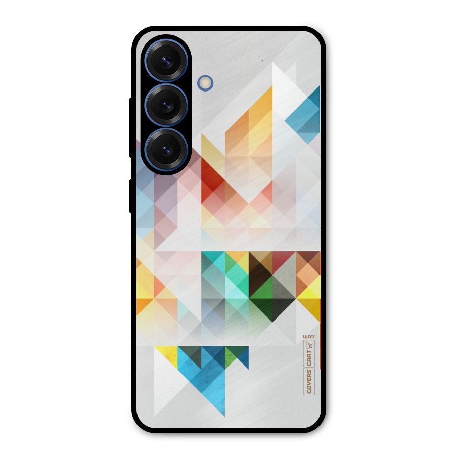 Colorful Geometric Art Metal Back Case for Galaxy S25