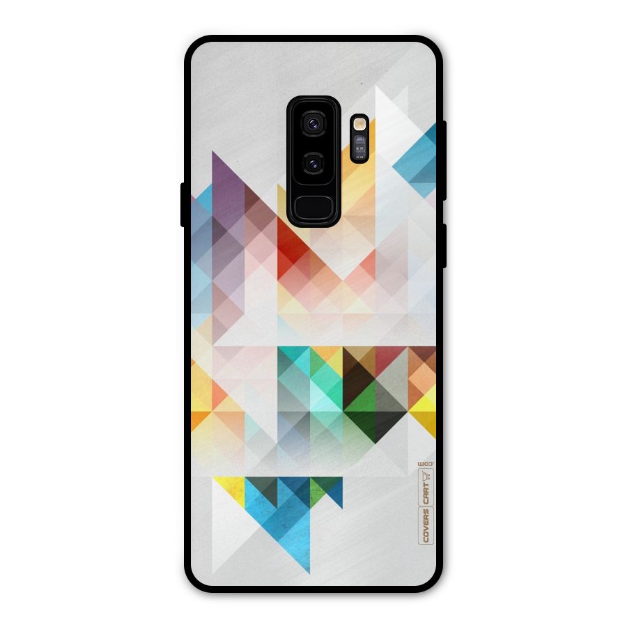 Colorful Geometric Art Metal Back Case for Galaxy S9 Plus
