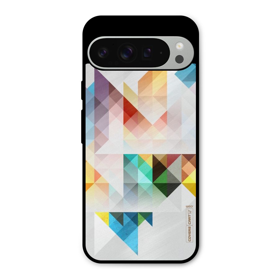 Colorful Geometric Art Metal Back Case for Google Pixel 9 Pro XL
