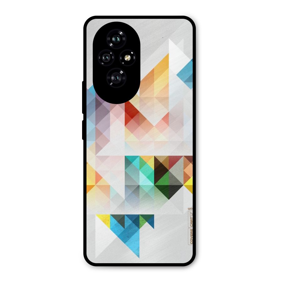 Colorful Geometric Art Metal Back Case for Honor 200
