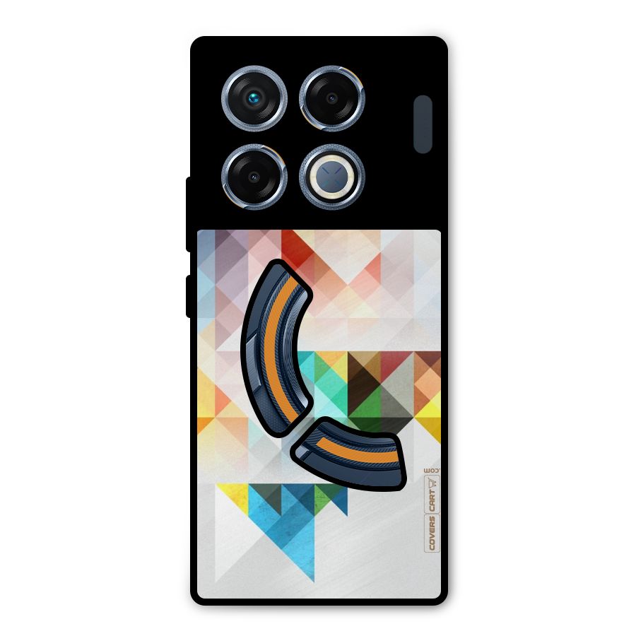 Colorful Geometric Art Metal Back Case for Infinix GT 20 Pro