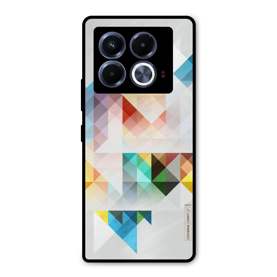 Colorful Geometric Art Metal Back Case for Infinix Note 40 5G