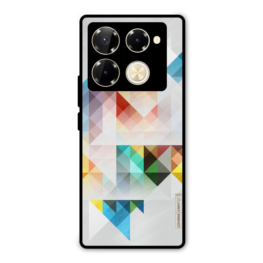 Colorful Geometric Art Metal Back Case for Infinix Note 40 Pro Plus