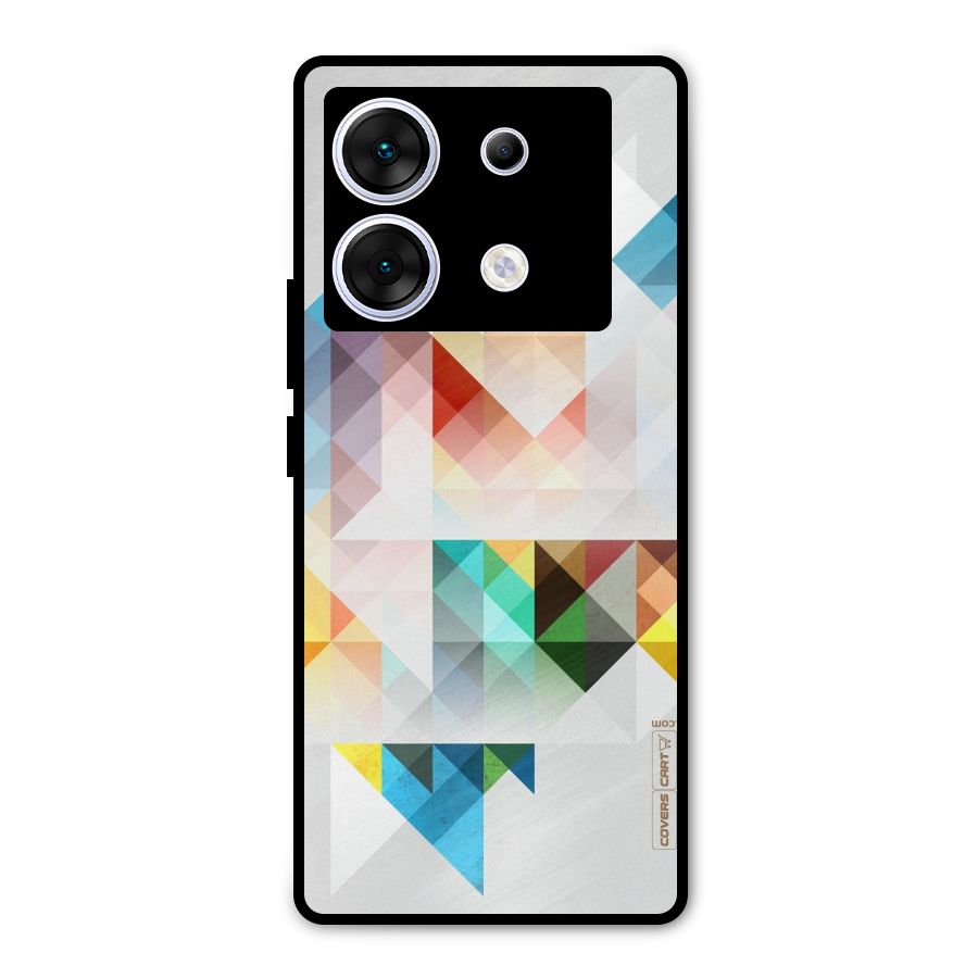 Colorful Geometric Art Metal Back Case for Infinix Zero 30 5G