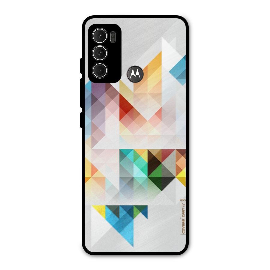 Colorful Geometric Art Metal Back Case for Moto G60