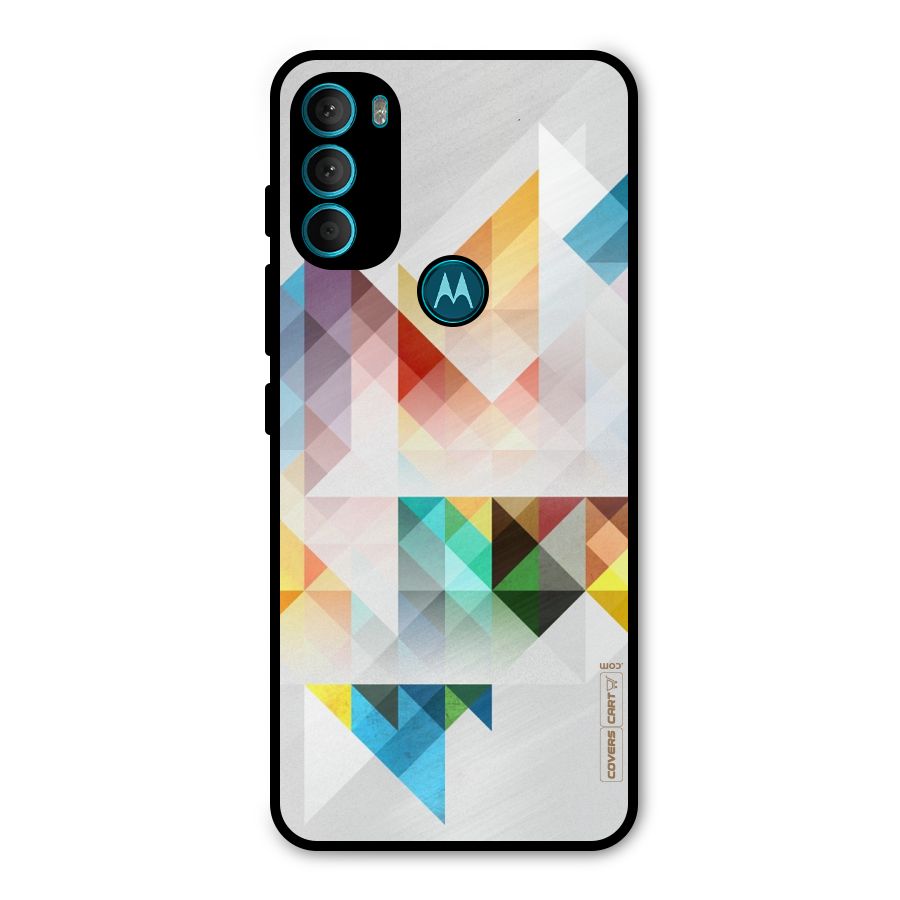 Colorful Geometric Art Metal Back Case for Moto G71 5G