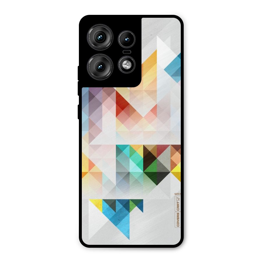 Colorful Geometric Art Metal Back Case for Motorola Edge 50 Pro