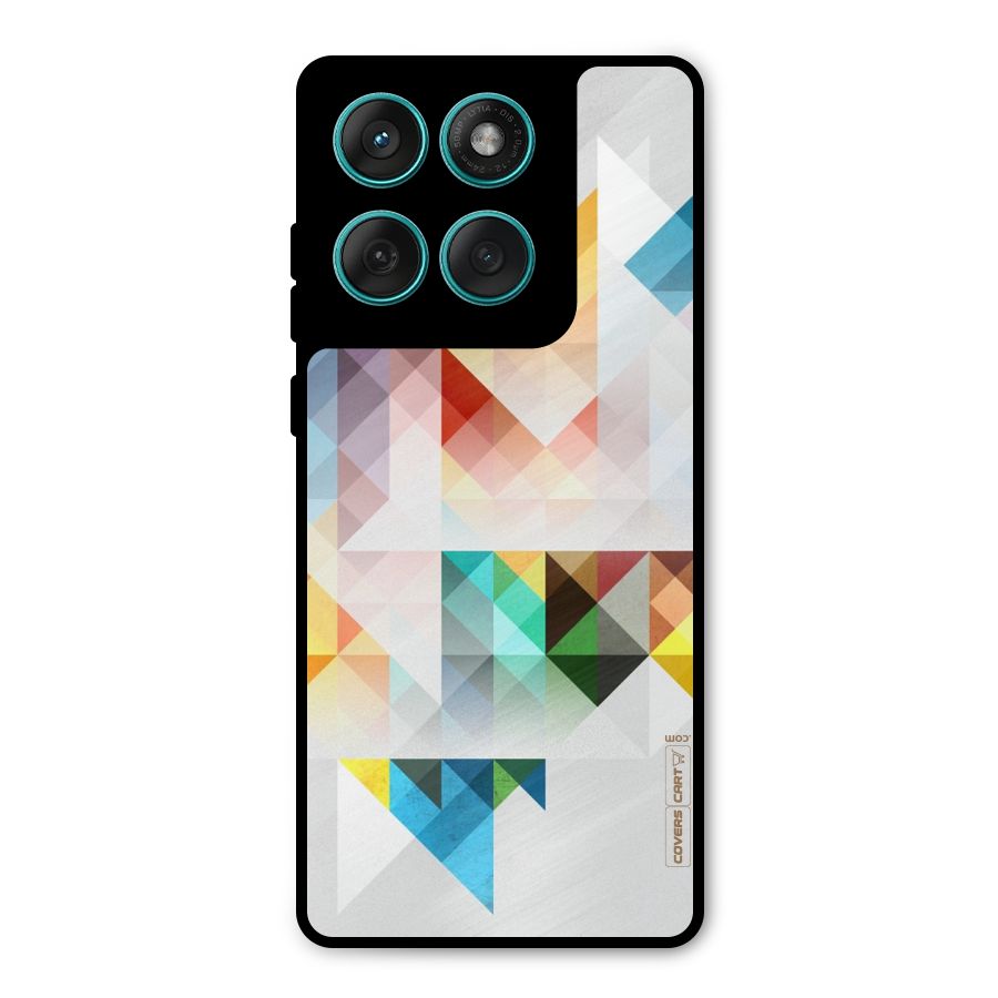 Colorful Geometric Art Metal Back Case for Motorola Edge 60 Fusion