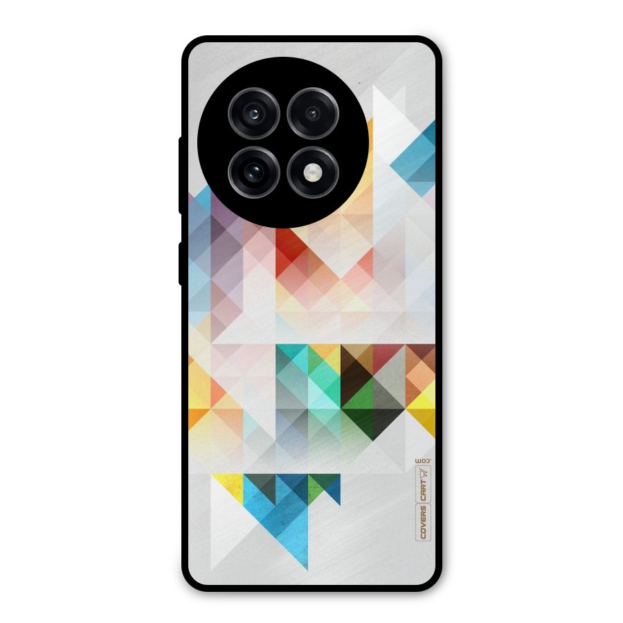 Colorful Geometric Art Metal Back Case for OnePlus 13R
