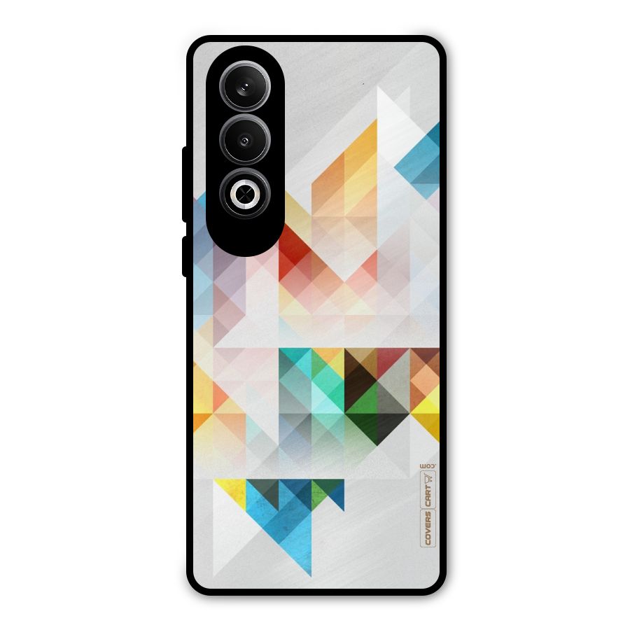 Colorful Geometric Art Metal Back Case for OnePlus Nord CE4