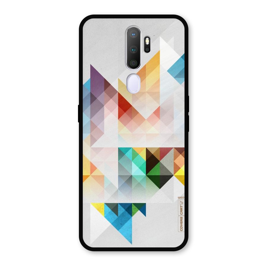 Colorful Geometric Art Metal Back Case for Oppo A9 (2020)
