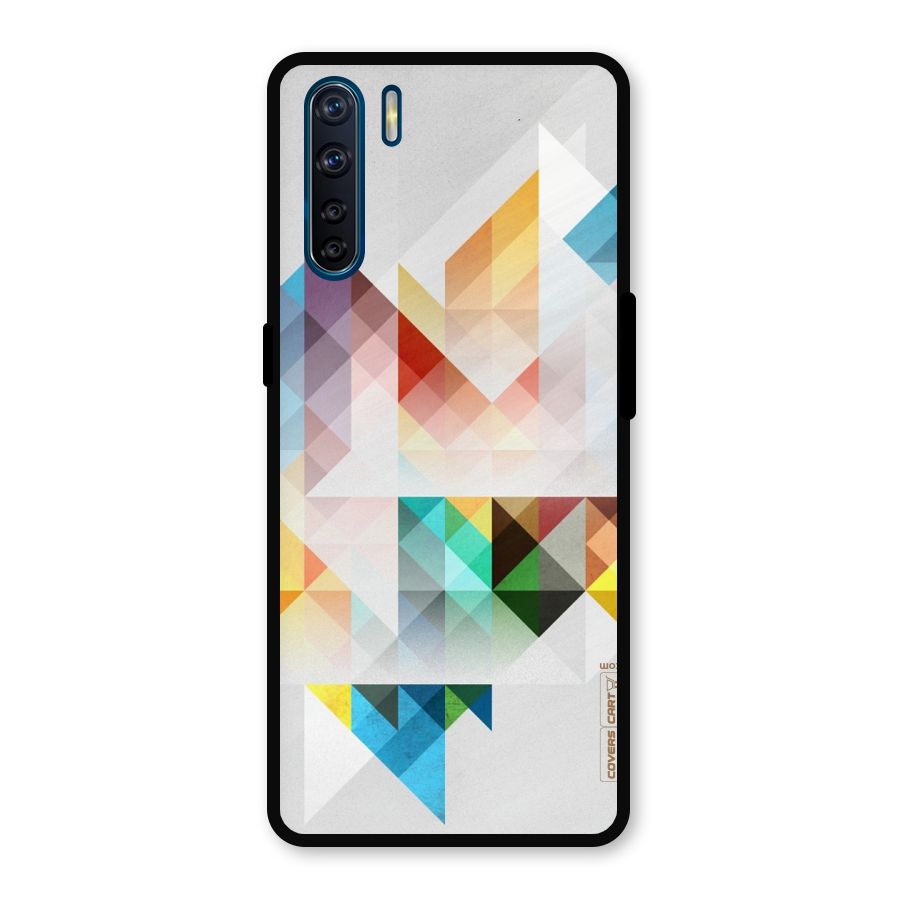 Colorful Geometric Art Metal Back Case for Oppo F15