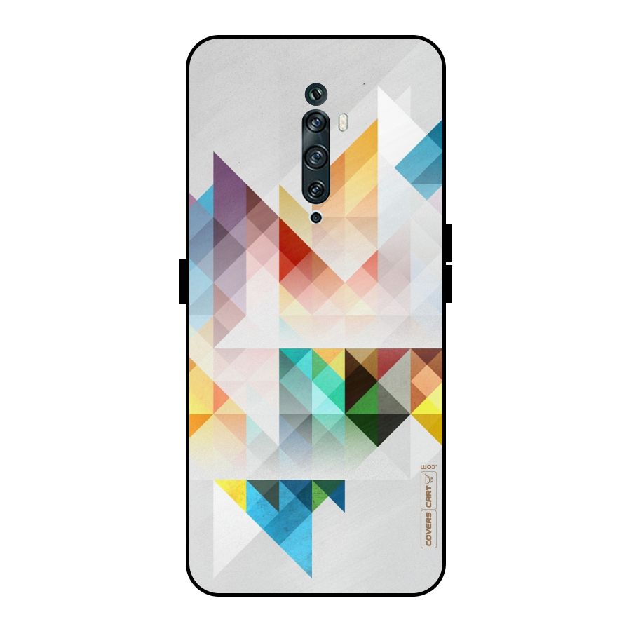 Colorful Geometric Art Metal Back Case for Oppo Reno2 F