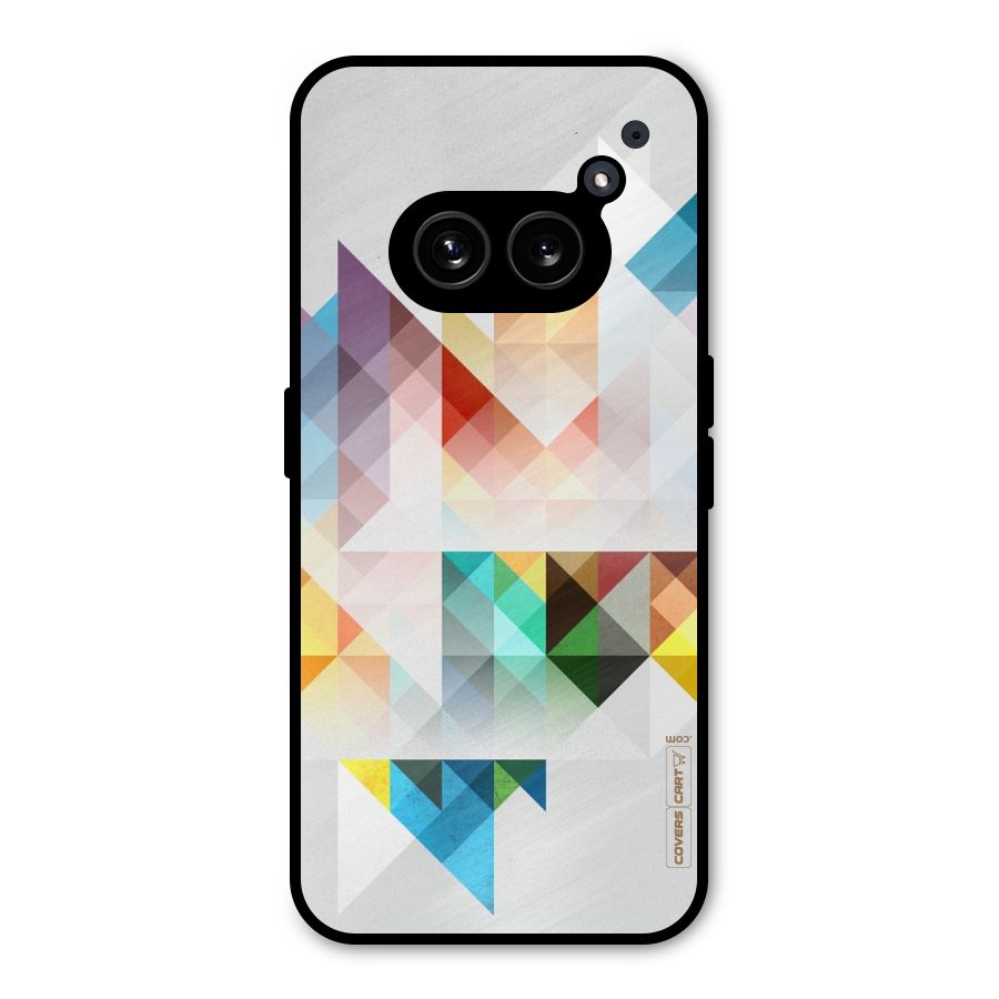 Colorful Geometric Art Metal Back Case for Nothing Phone 2a