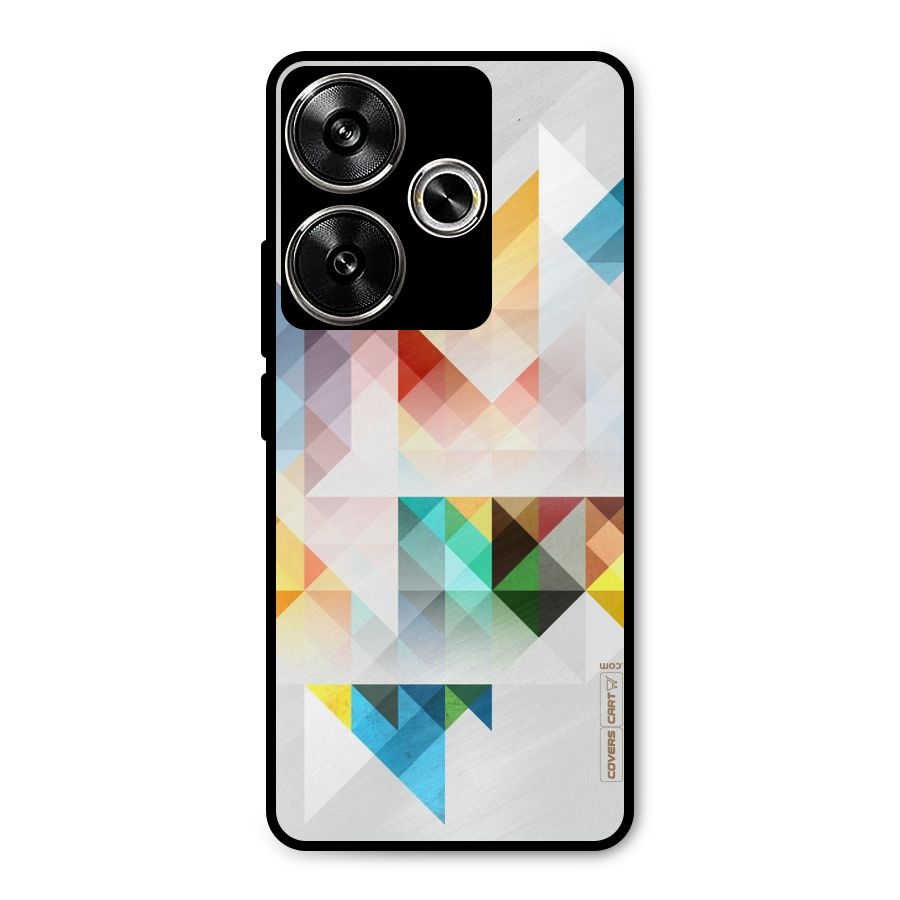 Colorful Geometric Art Metal Back Case for Poco F6